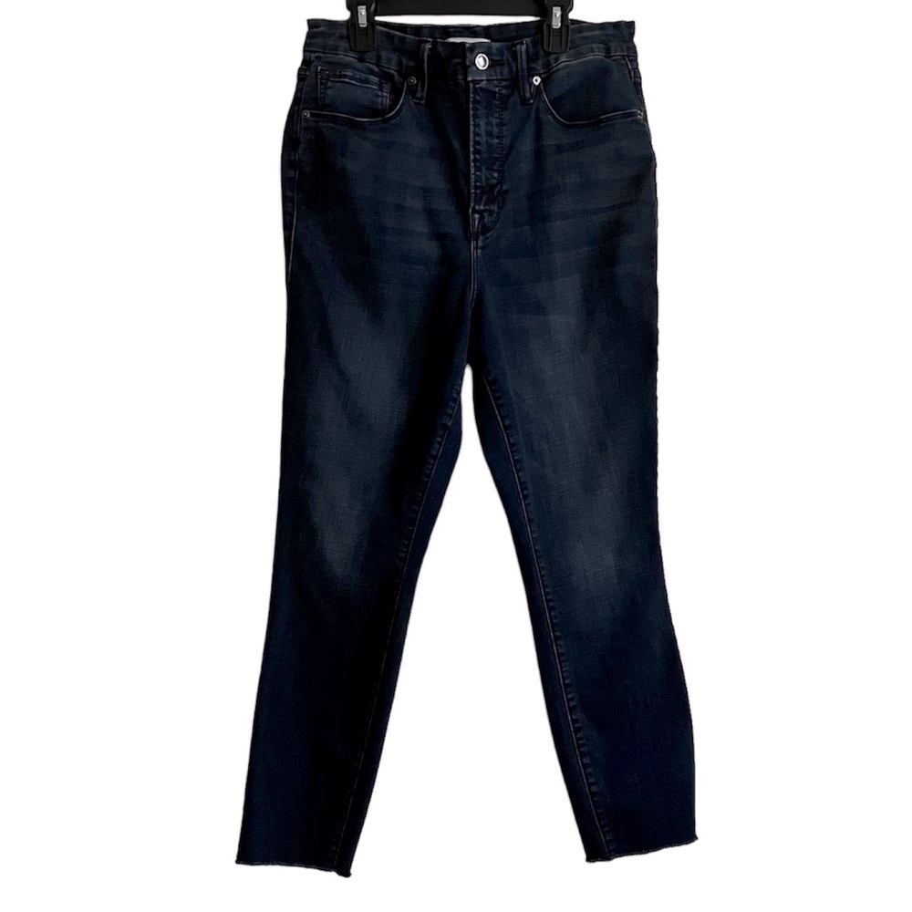 Good American Ribcage High Rise Skinny Jeans Dark Wash Blue Women’s 14